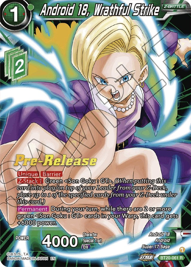 Android 18, Wrathful Strike (BT20-061) [Power Absorbed Prerelease Promos] | Fandemonia Ltd