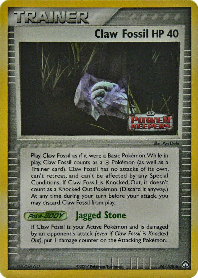 Claw Fossil (84/108) (Stamped) [EX: Power Keepers] | Fandemonia Ltd