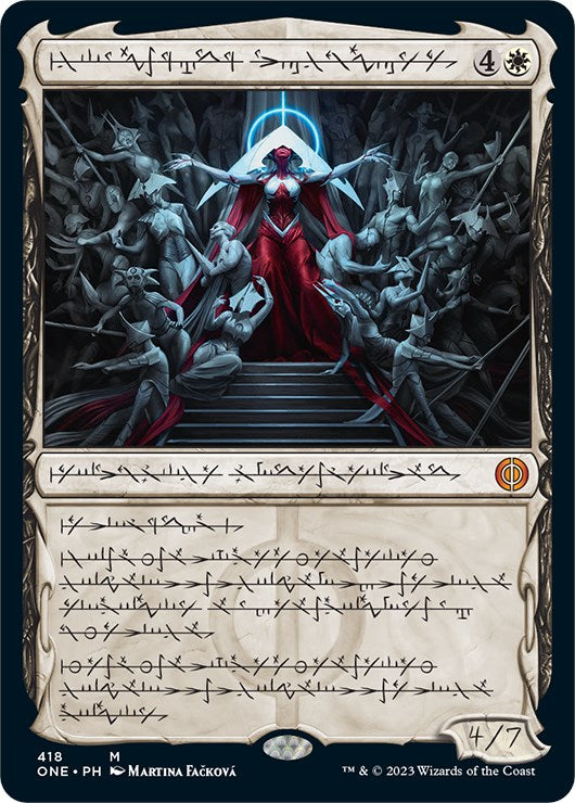 Elesh Norn, Mother of Machines (Phyrexian Step-and-Compleat Foil) [Phyrexia: All Will Be One] | Fandemonia Ltd