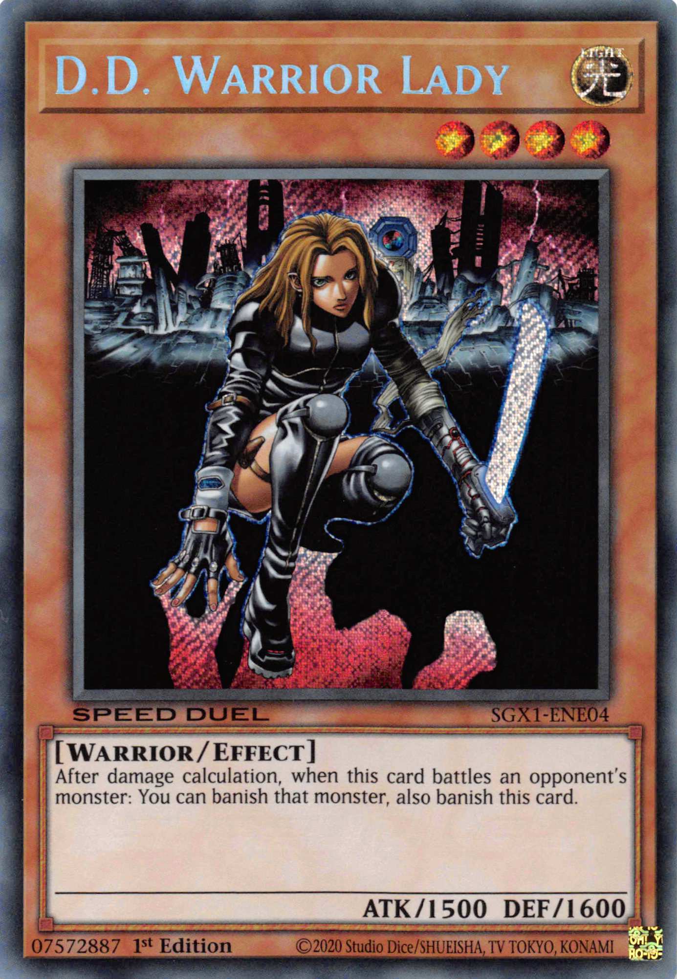 D.D. Warrior Lady [SGX1-ENE04] Secret Rare | Fandemonia Ltd