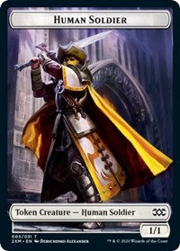 Human Soldier // Tuktuk the Returned Double-sided Token [Double Masters Tokens] | Fandemonia Ltd