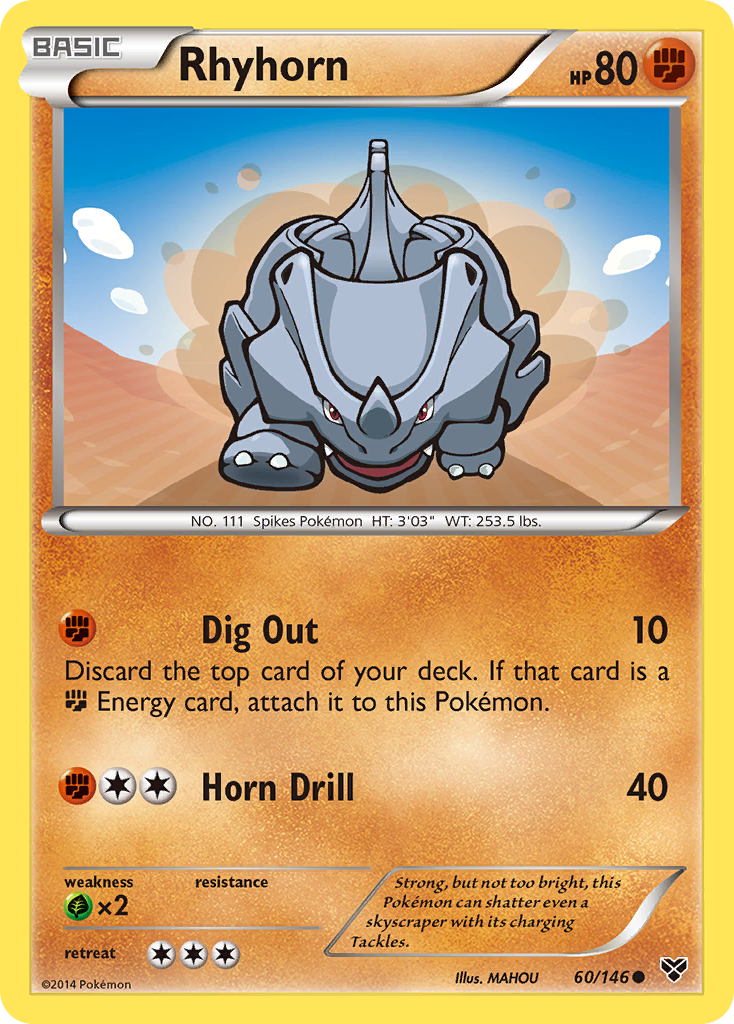 Rhyhorn (60/146) [XY: Base Set] | Fandemonia Ltd