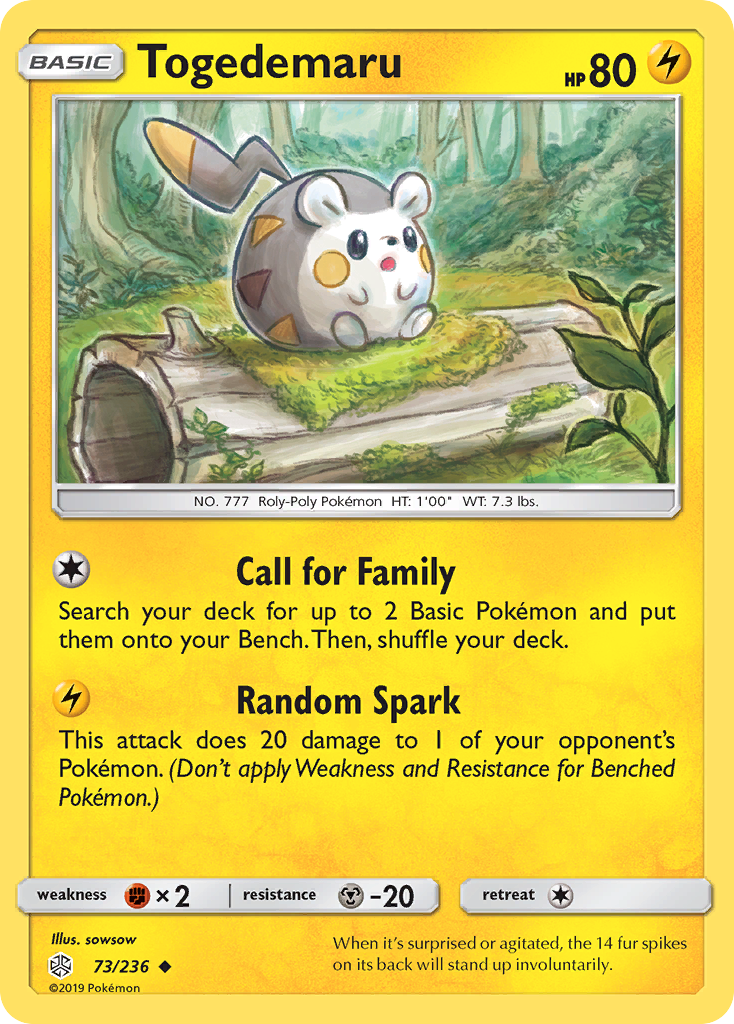 Togedemaru (73/236) [Sun & Moon: Cosmic Eclipse] | Fandemonia Ltd