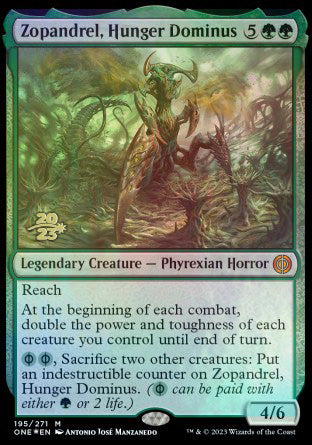 Zopandrel, Hunger Dominus [Phyrexia: All Will Be One Prerelease Promos] | Fandemonia Ltd