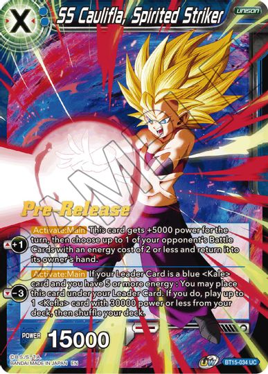 SS Caulifla, Spirited Striker (BT15-034) [Saiyan Showdown Prerelease Promos] | Fandemonia Ltd