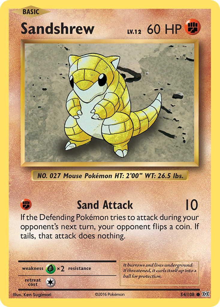 Sandshrew (54/108) [XY: Evolutions] | Fandemonia Ltd