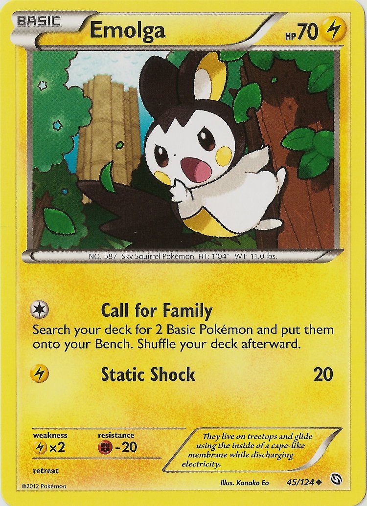 Emolga (45/124) [Black & White: Dragons Exalted] | Fandemonia Ltd