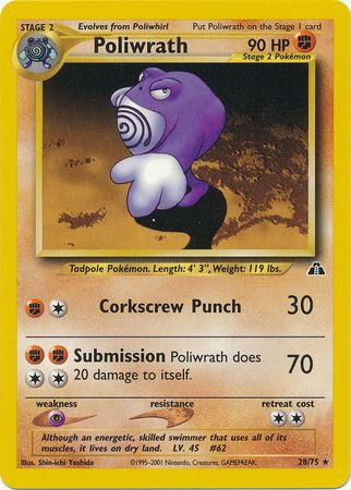 Poliwrath (28/75) [Neo Discovery Unlimited] | Fandemonia Ltd