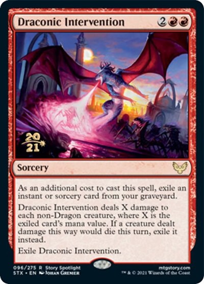 Draconic Intervention [Strixhaven: School of Mages Prerelease Promos] | Fandemonia Ltd