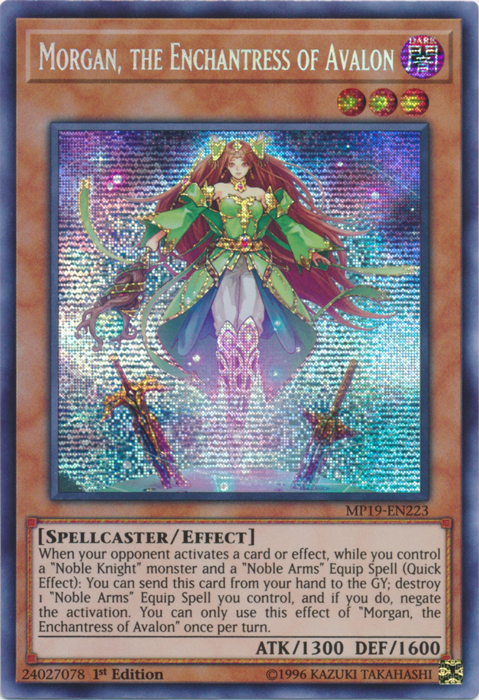 Morgan, the Enchantress of Avalon [MP19-EN223] Prismatic Secret Rare | Fandemonia Ltd