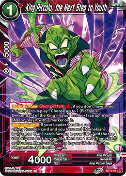 King Piccolo, the Next Step to Youth (Common) [BT13-011] | Fandemonia Ltd