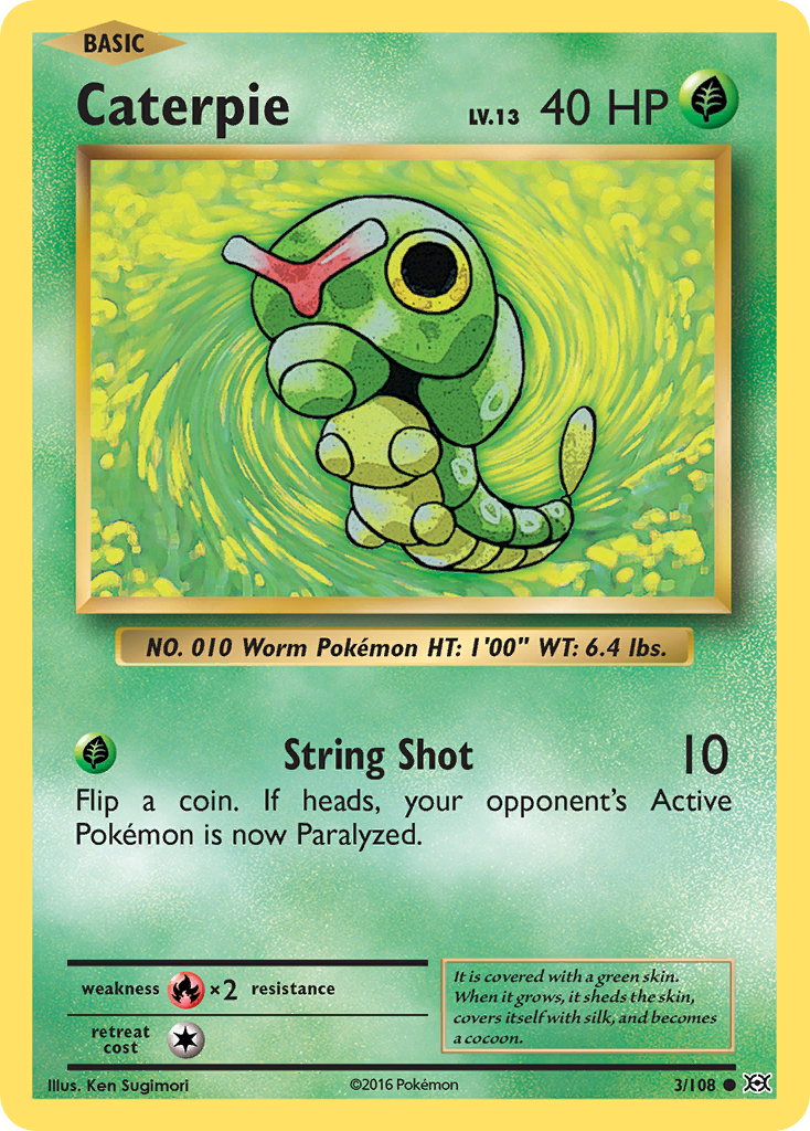 Caterpie (3/108) [XY: Evolutions] | Fandemonia Ltd