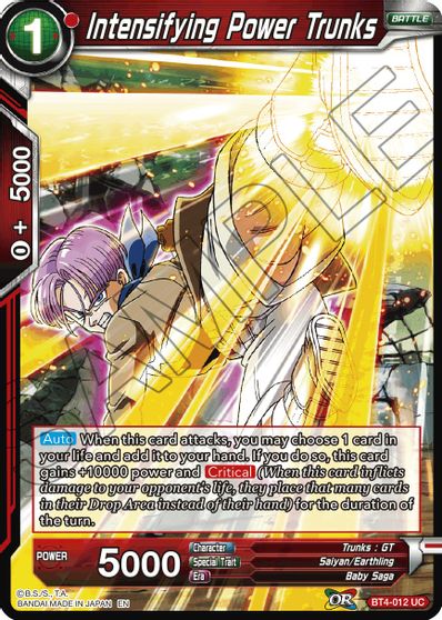 Intensifying Power Trunks (Reprint) (BT4-012) [Battle Evolution Booster] | Fandemonia Ltd