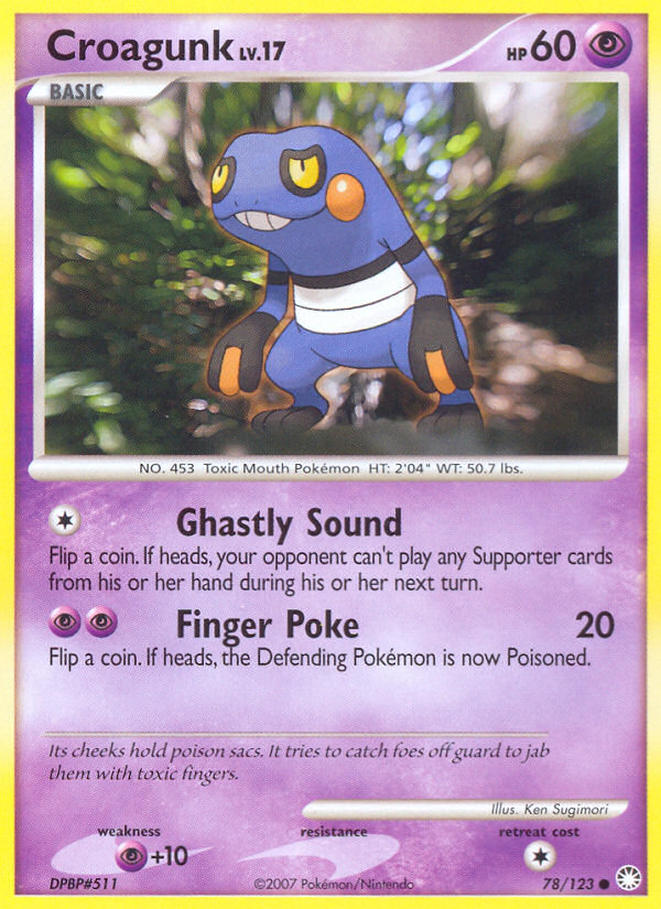 Croagunk (78/123) [Diamond & Pearl: Mysterious Treasures] | Fandemonia Ltd