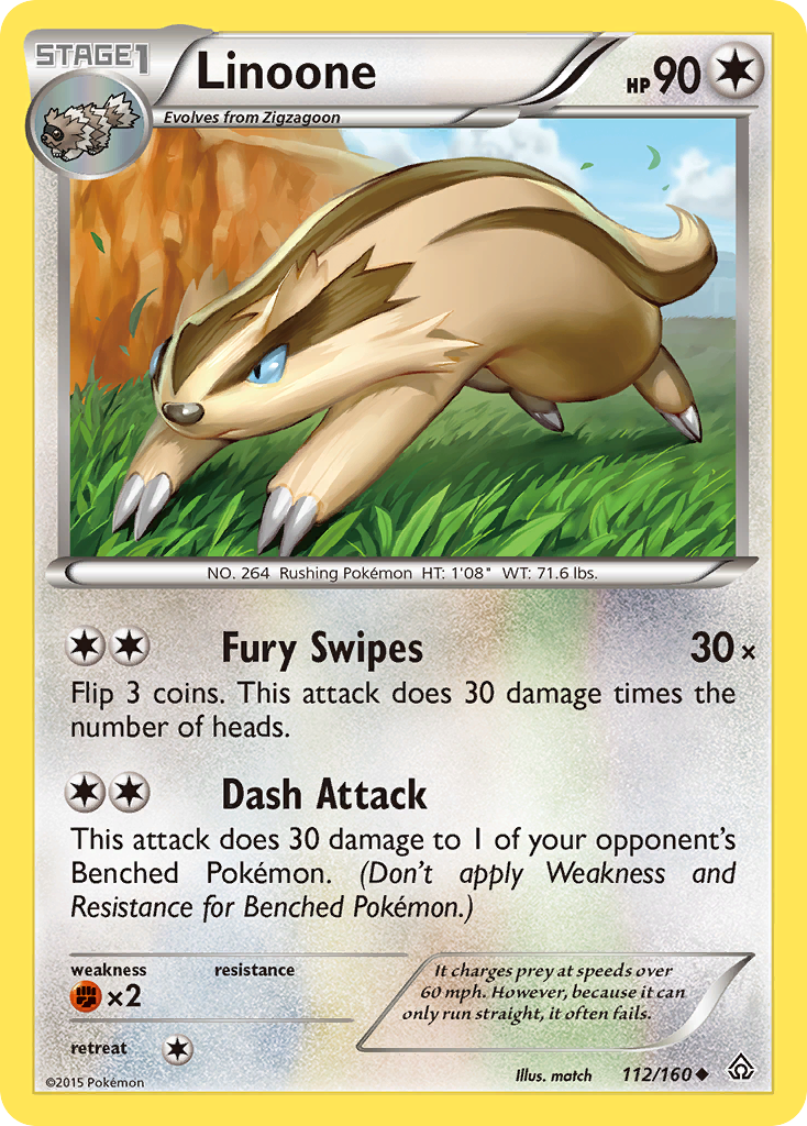 Linoone (112/160) [XY: Primal Clash] | Fandemonia Ltd