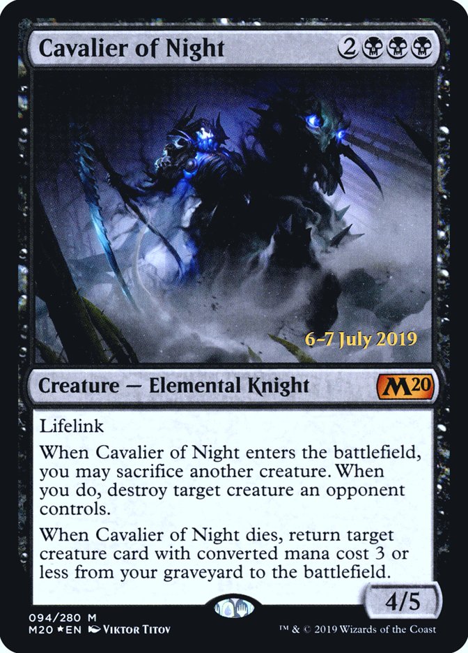 Cavalier of Night  [Core Set 2020 Prerelease Promos] | Fandemonia Ltd