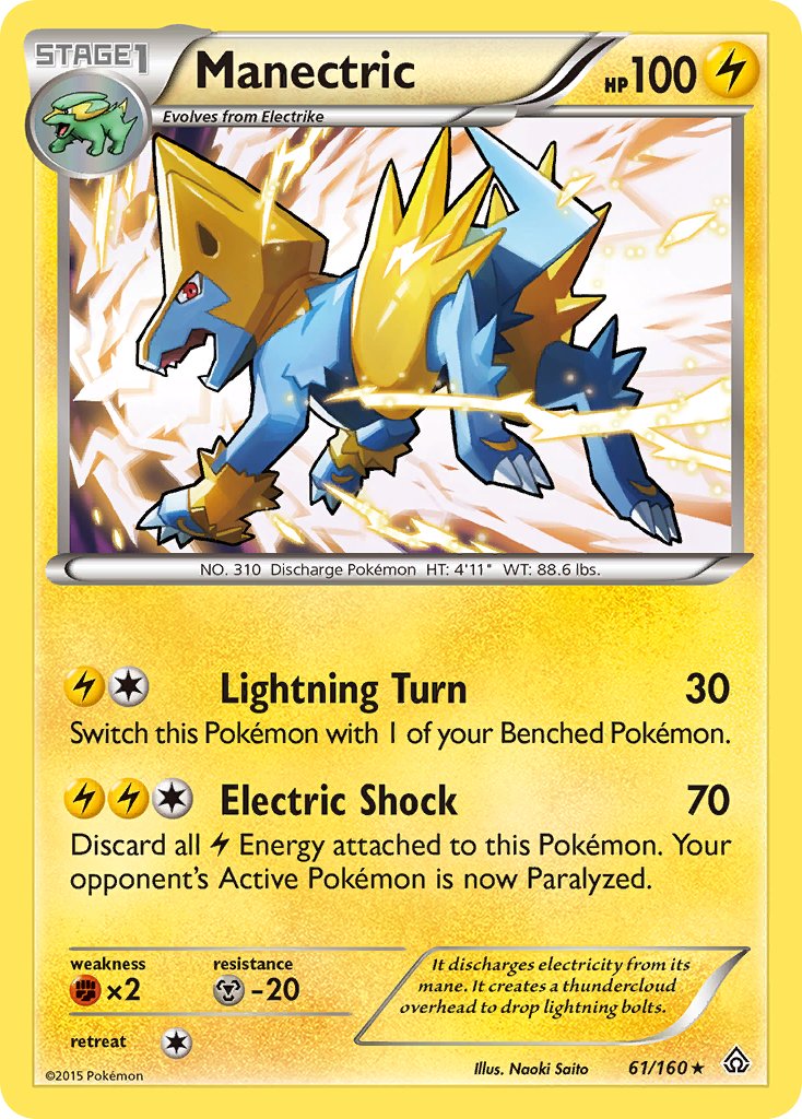 Manectric (61/160) (Theme Deck Exclusive) [XY: Primal Clash] | Fandemonia Ltd