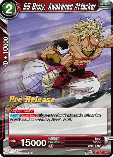 SS Broly, Awakened Attacker (BT15-021) [Saiyan Showdown Prerelease Promos] | Fandemonia Ltd