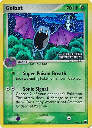 Golbat (43/113) (Stamped) [EX: Delta Species] | Fandemonia Ltd