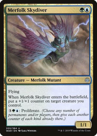 Merfolk Skydiver [War of the Spark] | Fandemonia Ltd