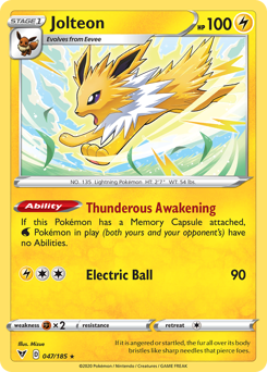 Jolteon (047/185) [Sword & Shield: Vivid Voltage] | Fandemonia Ltd