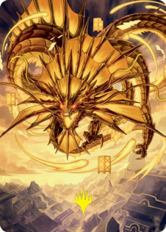 Ao, the Dawn Sky 2 Art Card (Gold-Stamped Signature) [Kamigawa: Neon Dynasty Art Series] | Fandemonia Ltd