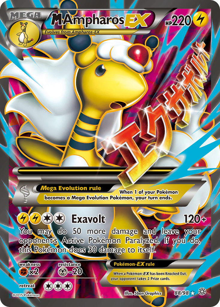 M Ampharos EX (88/98) [XY: Ancient Origins] | Fandemonia Ltd