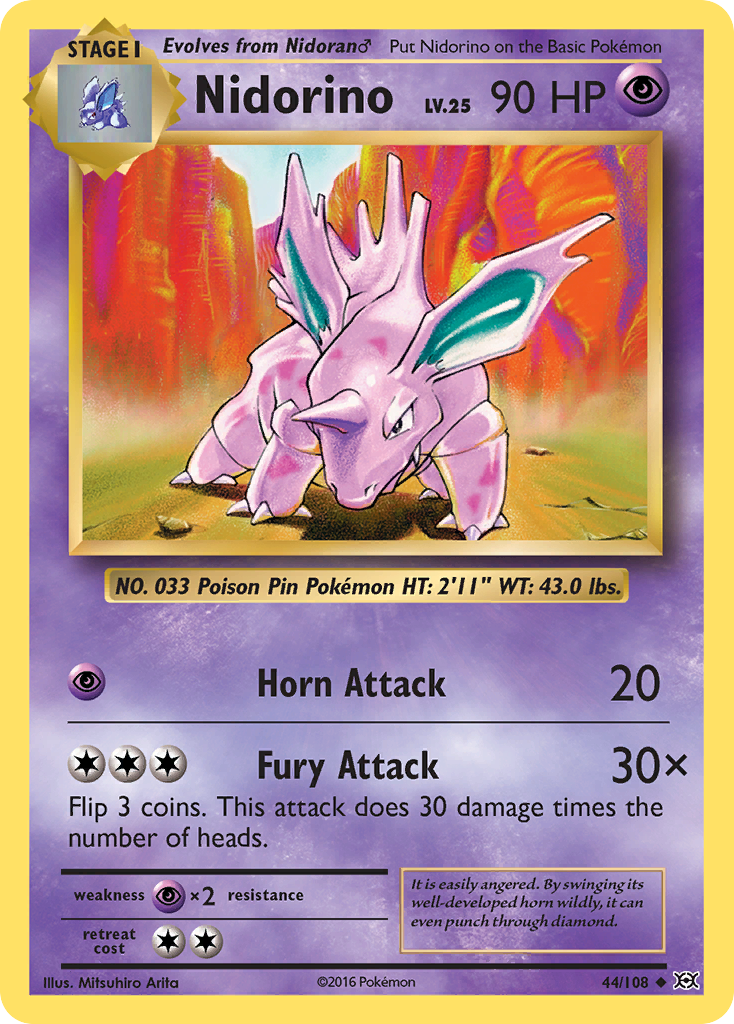 Nidorino (44/108) [XY: Evolutions] | Fandemonia Ltd