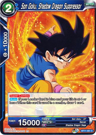 Son Goku, Shadow Dragon Suppressor [BT11-051] | Fandemonia Ltd