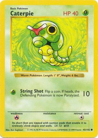 Caterpie (45/102) [Base Set Shadowless Unlimited] | Fandemonia Ltd