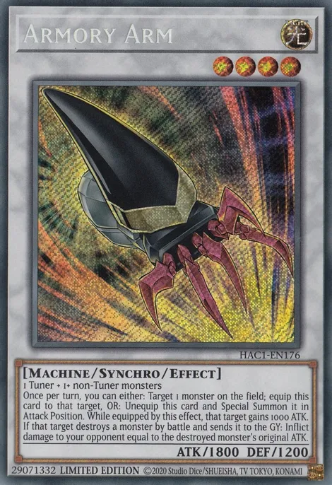 Armory Arm [HAC1-EN176] Secret Rare | Fandemonia Ltd