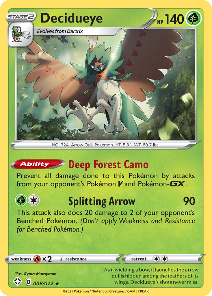 Decidueye (008/072) [Sword & Shield: Shining Fates] | Fandemonia Ltd