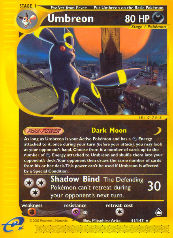 Umbreon (41/147) [Aquapolis] | Fandemonia Ltd