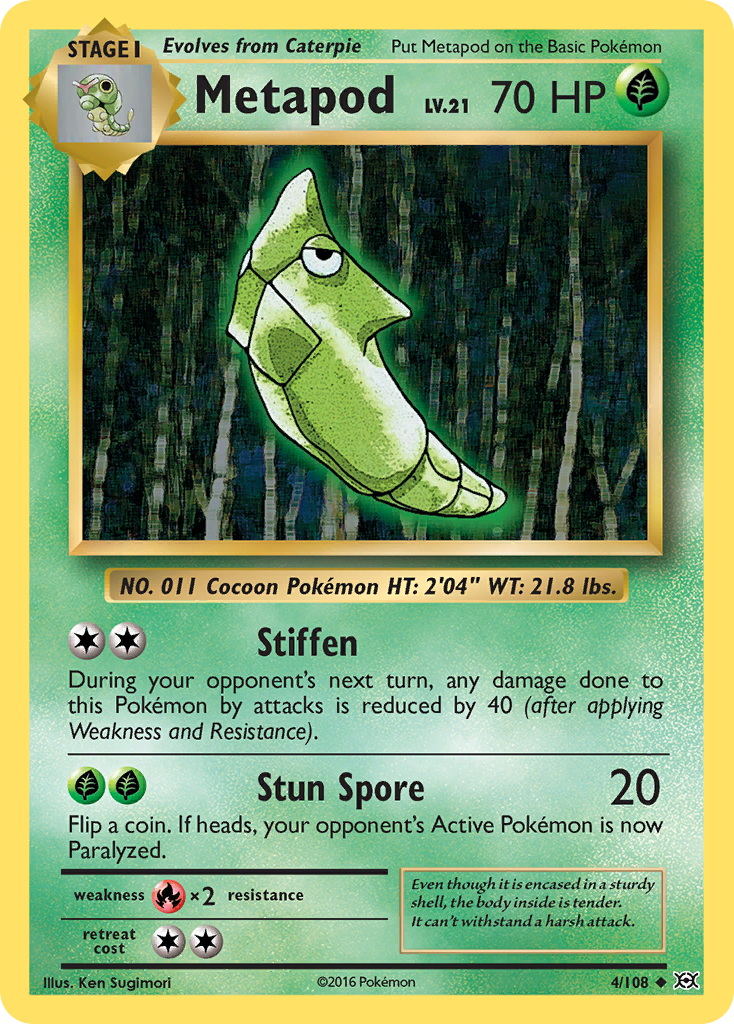 Metapod (4/108) [XY: Evolutions] | Fandemonia Ltd