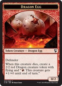 Dragon Egg // Dragon Double-sided Token [Commander 2018 Tokens] | Fandemonia Ltd