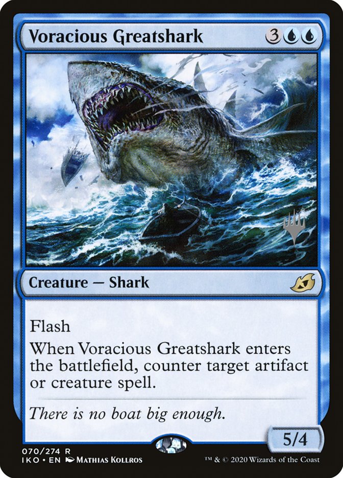 Voracious Greatshark (Promo Pack) [Ikoria: Lair of Behemoths Promos] | Fandemonia Ltd