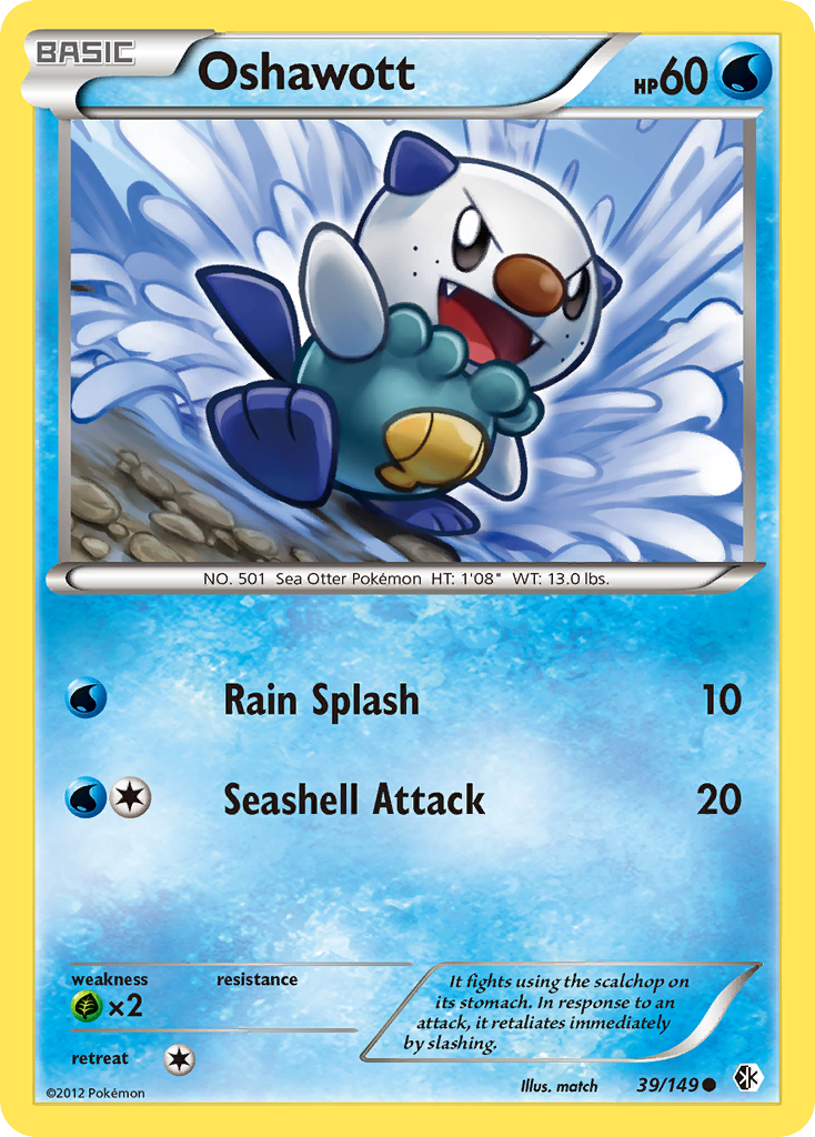 Oshawott (39/149) [Black & White: Boundaries Crossed] | Fandemonia Ltd