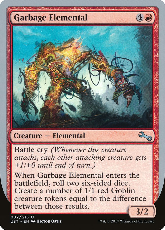 Garbage Elemental (3/2 Creature) [Unstable] | Fandemonia Ltd