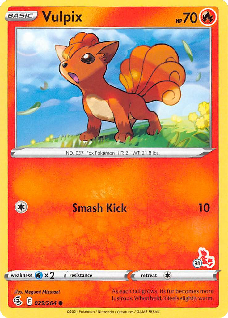 Vulpix (029/264) (Cinderace Stamp #31) [Battle Academy 2022] | Fandemonia Ltd