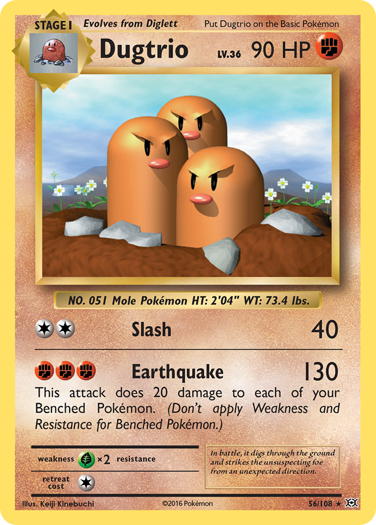 Dugtrio (56/108) [XY: Evolutions] | Fandemonia Ltd