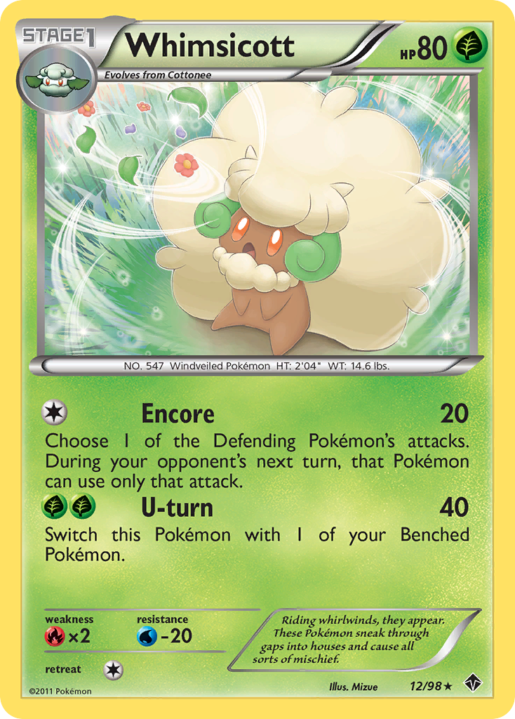 Whimsicott (12/98) [Black & White: Emerging Powers] | Fandemonia Ltd