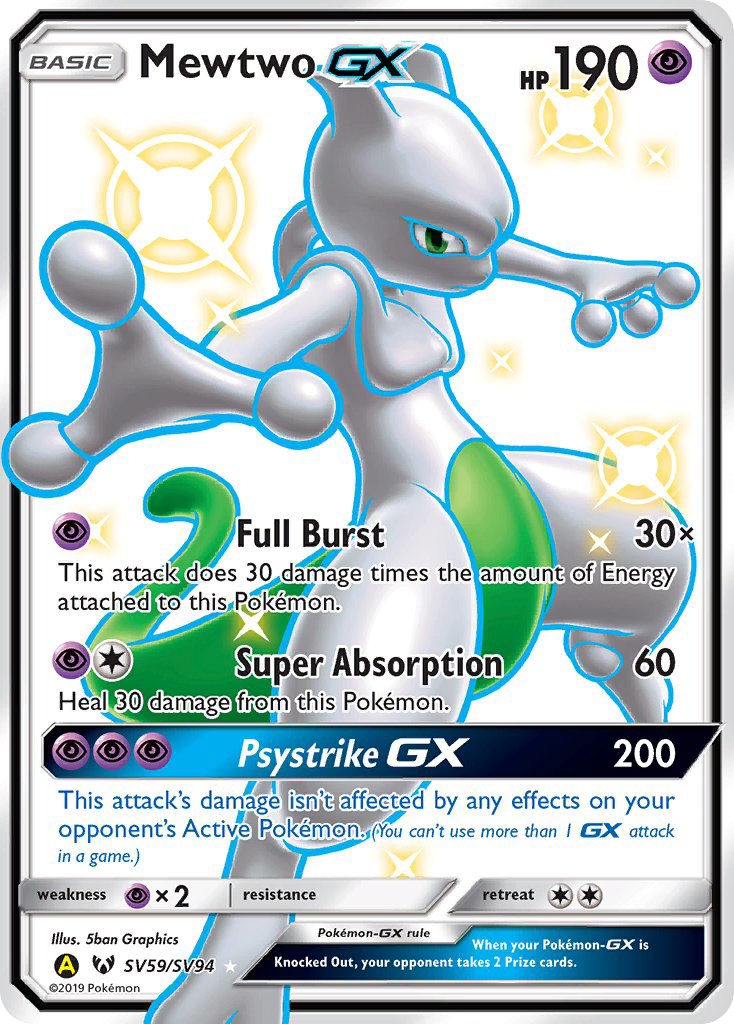 Mewtwo GX (SV59/SV94) [Sun & Moon: Hidden Fates - Shiny Vault] | Fandemonia Ltd