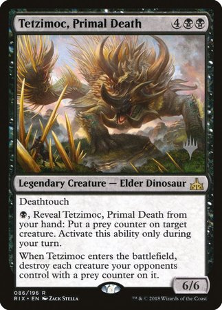 Tetzimoc, Primal Death [Rivals of Ixalan Promos] | Fandemonia Ltd