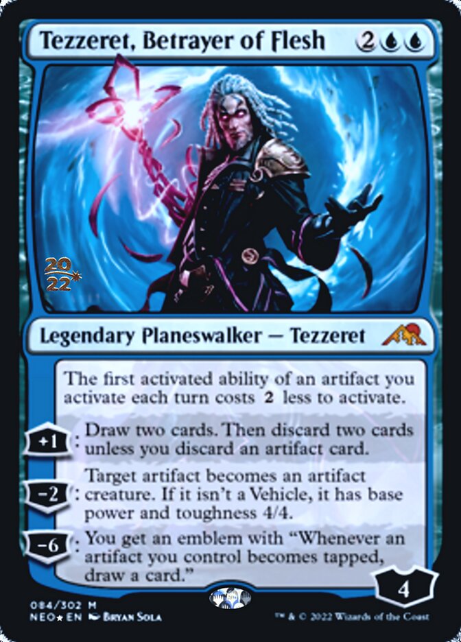 Tezzeret, Betrayer of Flesh [Kamigawa: Neon Dynasty Prerelease Promos] | Fandemonia Ltd