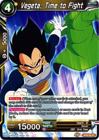 Vegeta, Time to Fight (Starter Deck - Rising Broly) [SD8-08] | Fandemonia Ltd