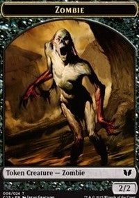 Zombie // Spirit (022) Double-Sided Token [Commander 2015 Tokens] | Fandemonia Ltd