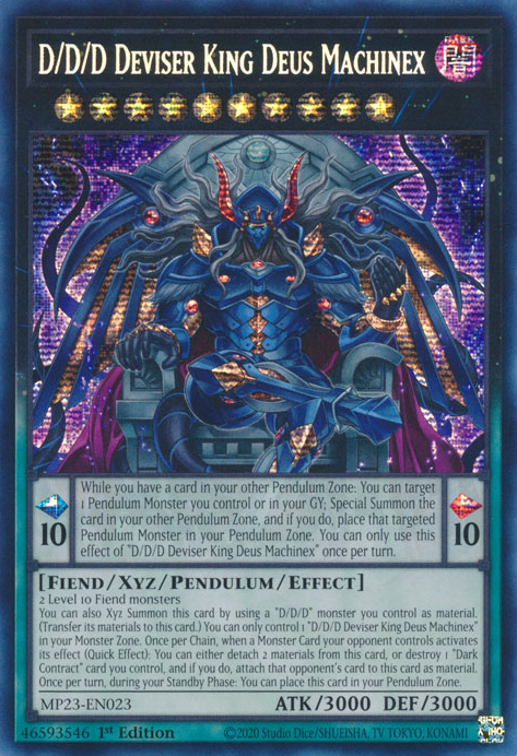 D/D/D Deviser King Deus Machinex [MP23-EN023] Prismatic Secret Rare | Fandemonia Ltd