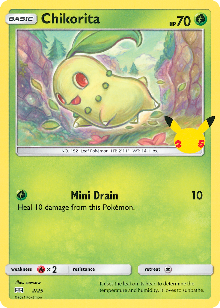 Chikorita (2/25) [McDonald's 25th Anniversary] | Fandemonia Ltd