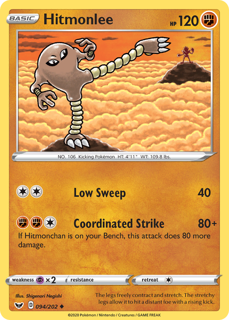 Hitmonlee (094/202) [Sword & Shield: Base Set] | Fandemonia Ltd