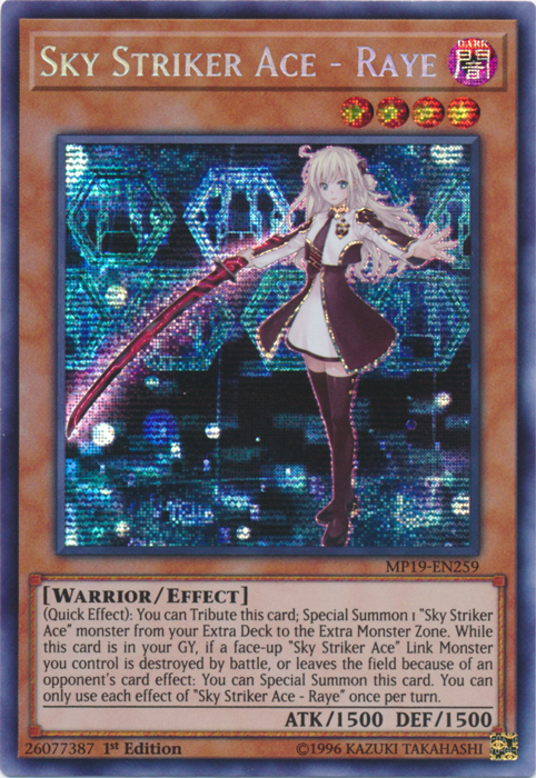 Sky Striker Ace - Raye [MP19-EN259] Prismatic Secret Rare | Fandemonia Ltd